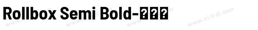 Rollbox Semi Bold字体转换